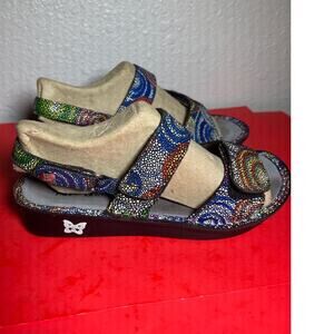 Alegria VER-387 Rainbow Pebble Strap Sandals Shoes Women’s sz 7-7.5 /EU 37